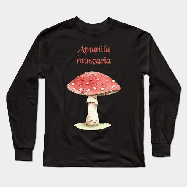 amanita muscaria - fly agaric Long Sleeve T-Shirt by svenj-creates